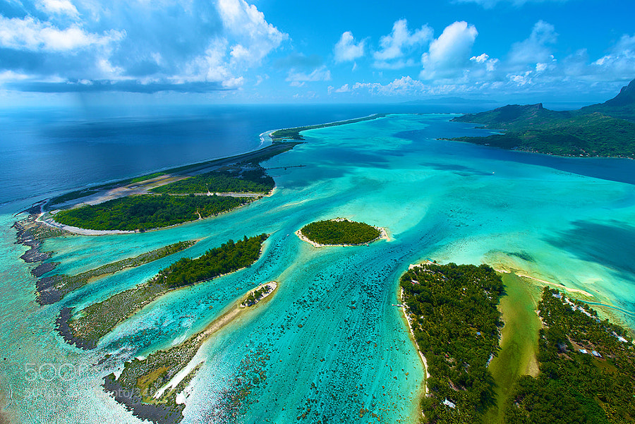 Photograph Aerial of Bora Bora by David Kosmos Smith on 500px