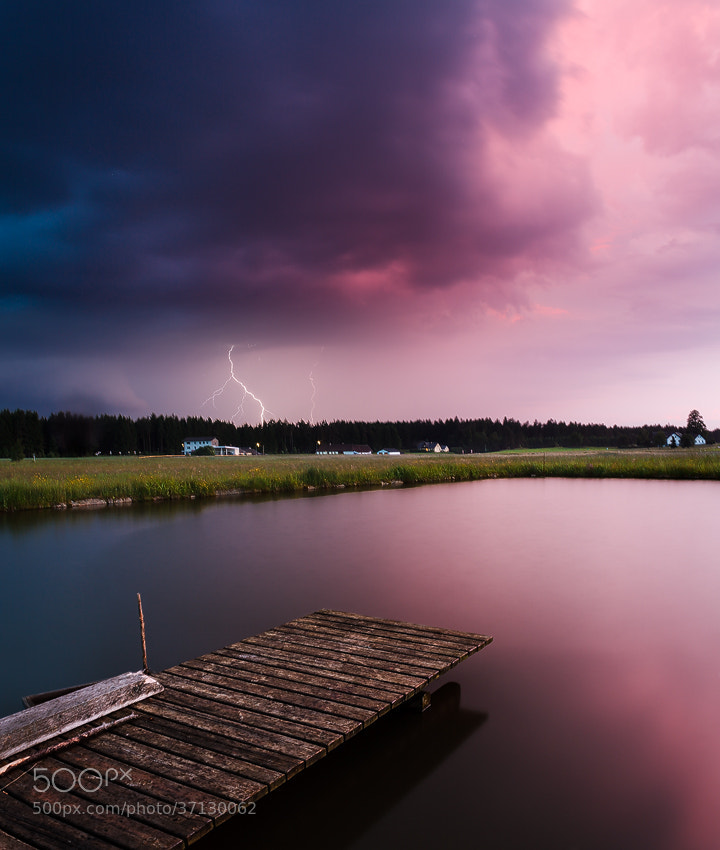 Photograph Thunderstorm at Sunset by Benjamin Butschell on 500px