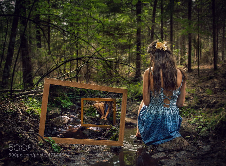 Photograph Mirror in the woods by Marleen Saarloos on 500px