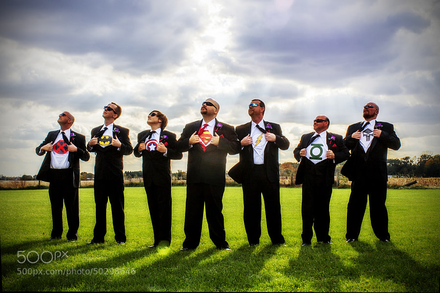 Photograph Super Heroes groomsmen by Brandon Allen on 500px