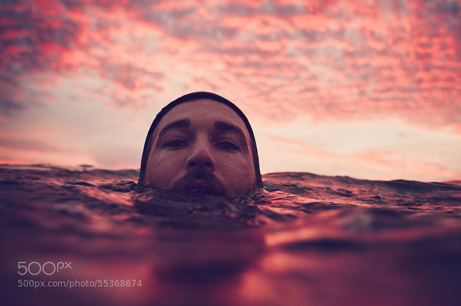 self portrait photography -Photograph Swimming In Fire by Daniel Kuras on 500px