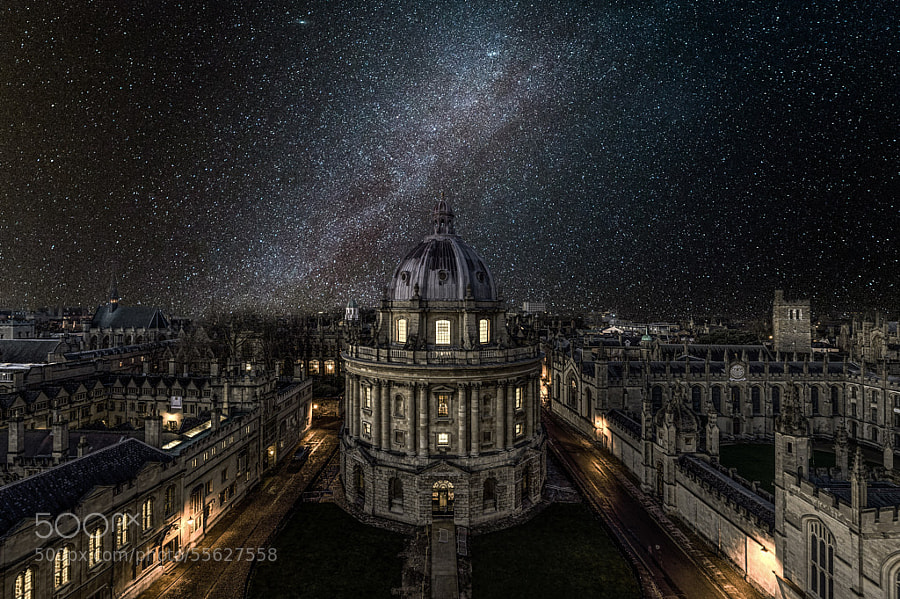 Photograph Oxford University under the winter Milky Way by Yunli Song on 500px