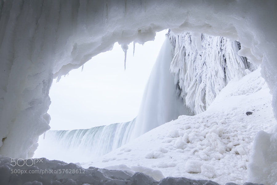 Замёрзшие Ниагарские водопады