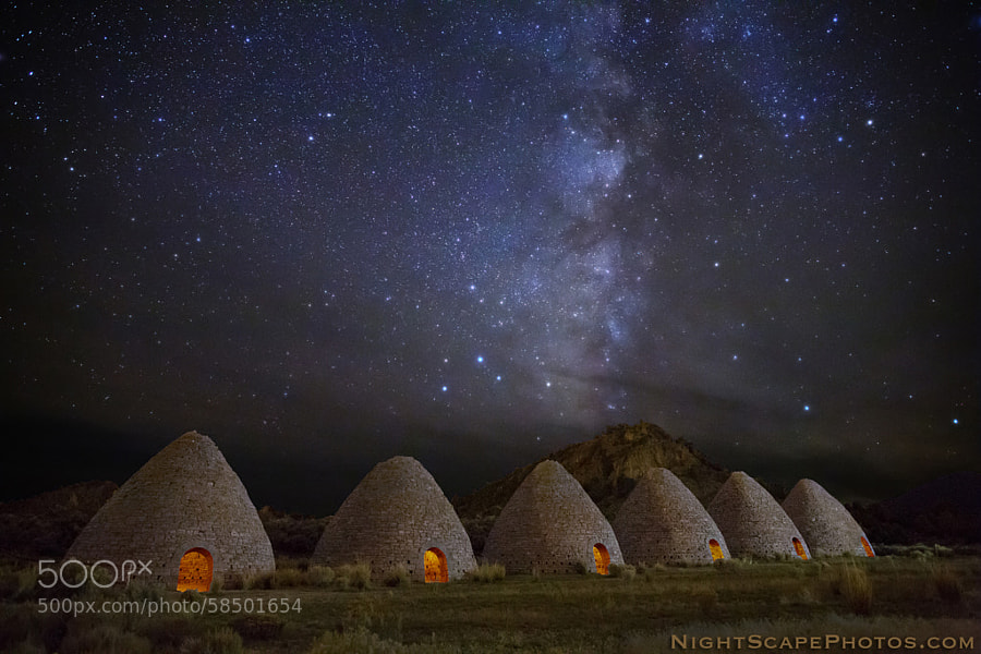 Photograph Stars over Historic Ward Charcoal ovens by Royce's NightScapes on 500px