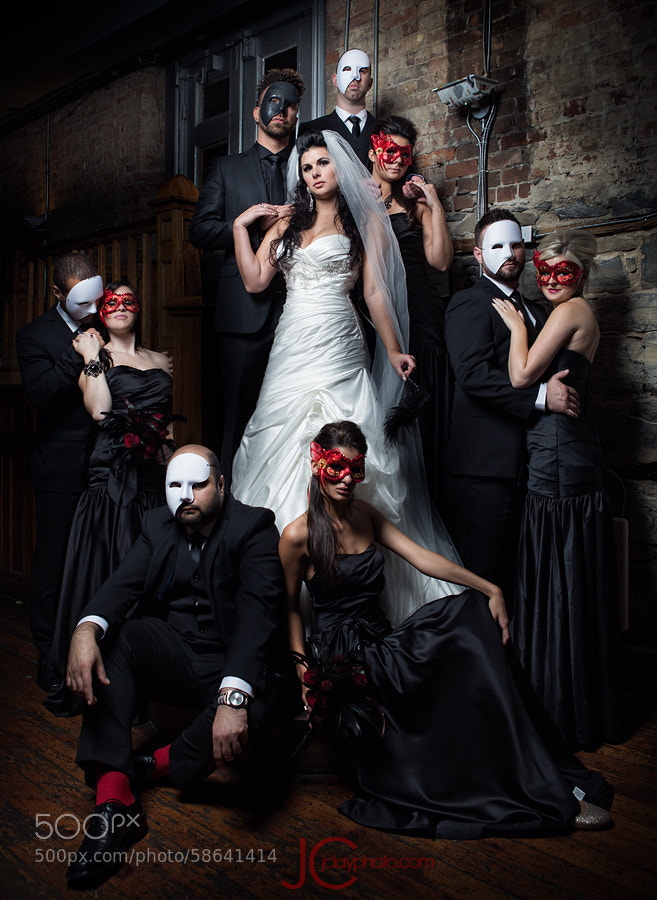 Photograph Masquerade Bride and Bridal Party by J Clay on 500px