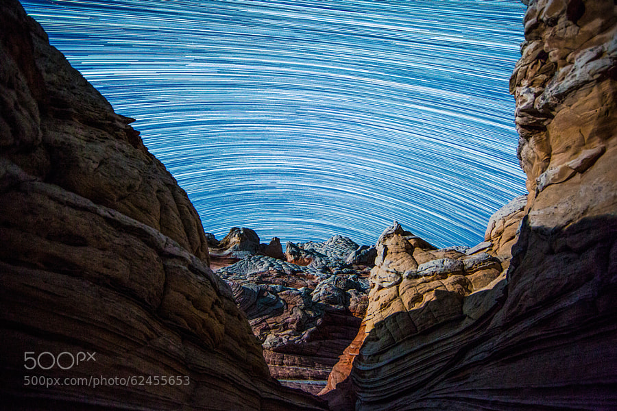 Photograph White Pocket Star Trails by Andrew Walker on 500px