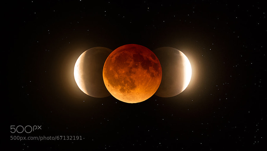 Photograph Blood Moon Eclipse 2014 by Charles Lindsey on 500px