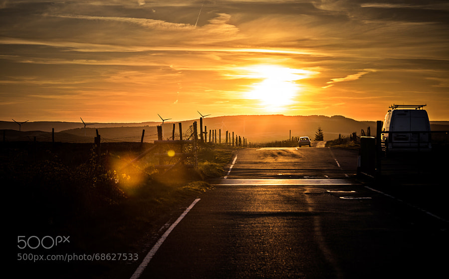 Photograph Pontypridd Mountain Road, Sunset by Dean Merry on 500px