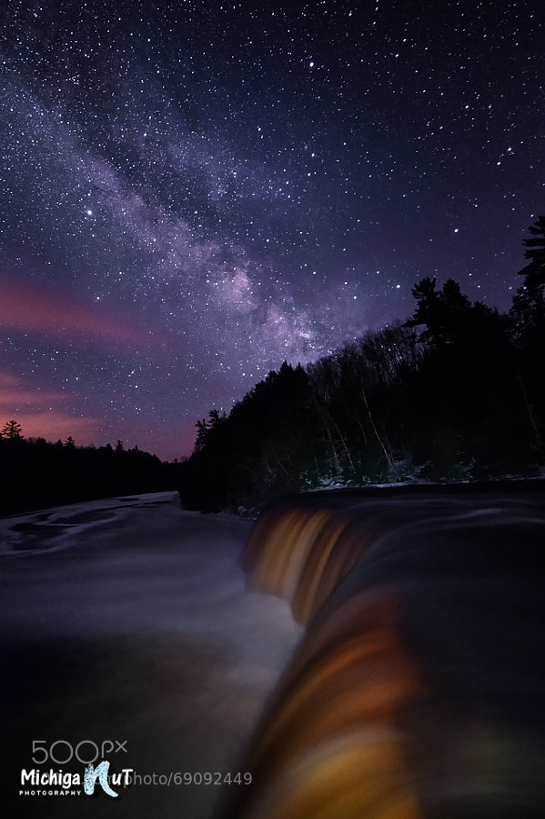 Photograph Milky Way over Tahquamenon Falls Upper Michigan by John McCormick on 500px