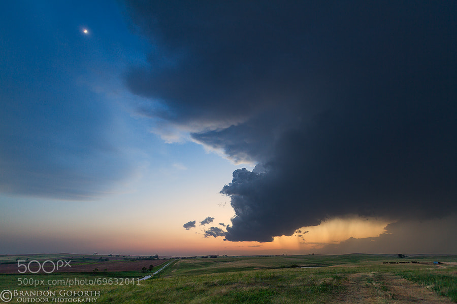 Photograph Decaying Storm Under A Twilight Moon by Brandon Goforth on 500px