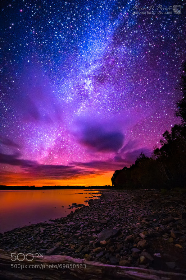 Photograph Milky Way over Spencer Bay, Moosehead Lake, Maine by Aaron Priest on 500px