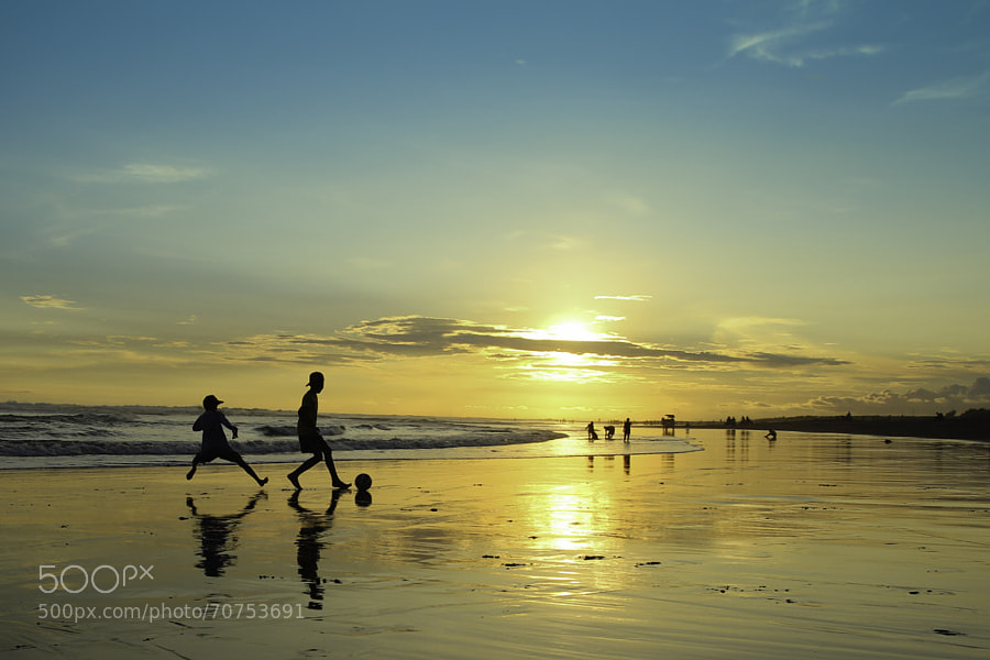 Photograph Beach Football and Sunset by Cokro Nurjati on 500px