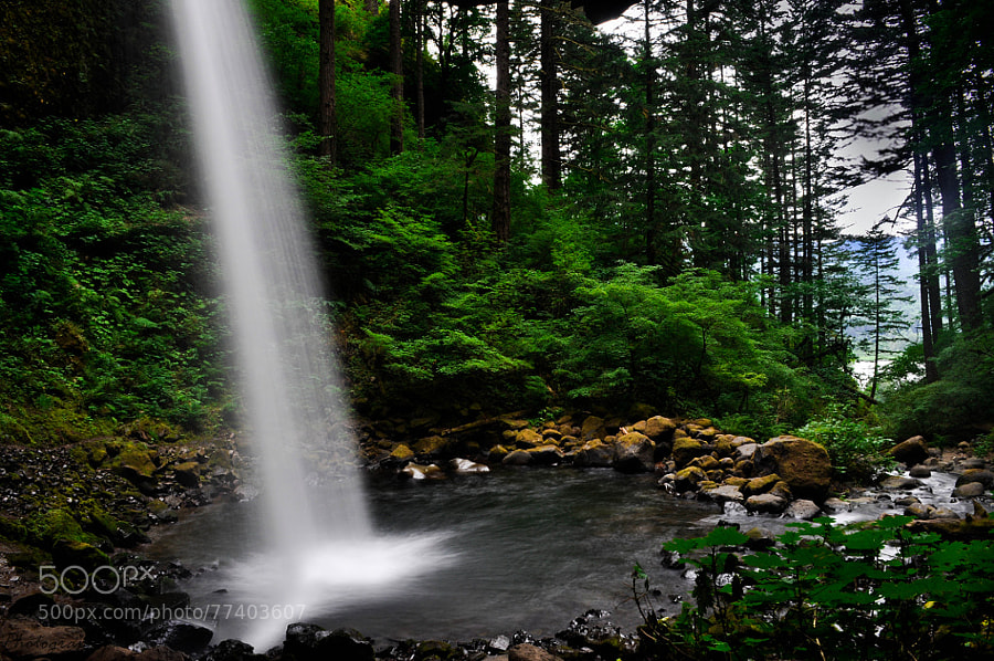 Photograph behind the falls by Rachna Nagarajan on 500px