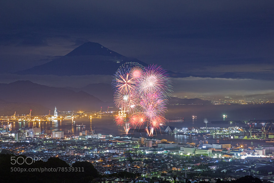 Photograph Fireworks Mount Fuji by Ginji Fukasawa on 500px