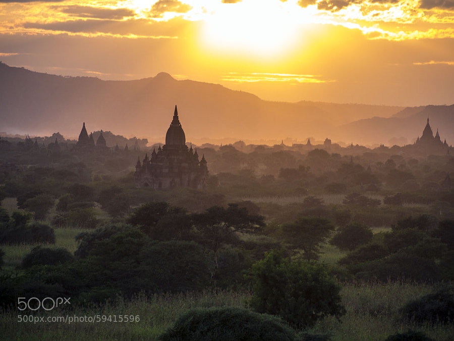 Bagan Sunset by jonk on 500px.com