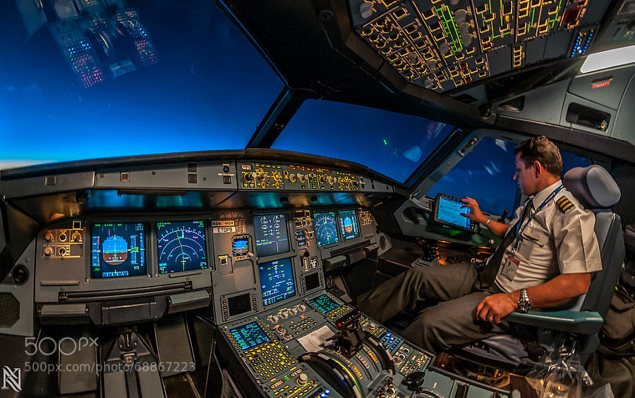 Photograph Flight Deck Blue Hour by Karim Nafatni on 500px