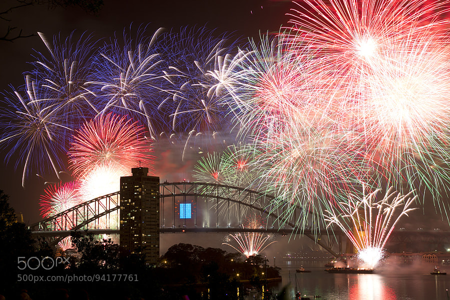 Photograph Sydney NYE fireworks by David Molloy on 500px