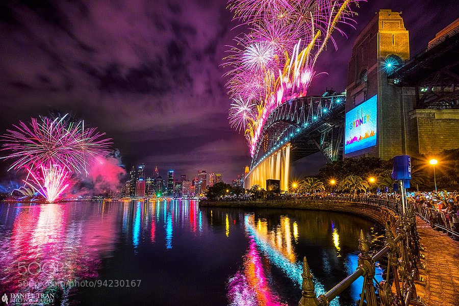 Photograph Sydney NYE Fireworks by Daniel Tran on 500px