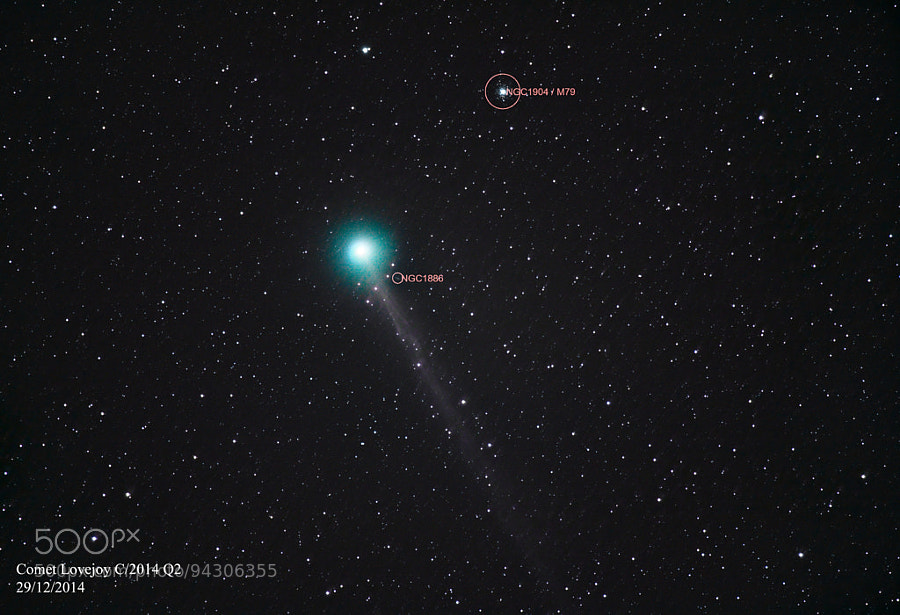 Photograph Comet Lovejoy C/2014 Q2 by Aaron Greenville on 500px